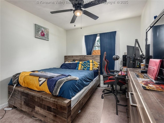 1105 Hollyberry Ln, South Charleston, WV 25309 - carpeted bedroom with a ceiling fan