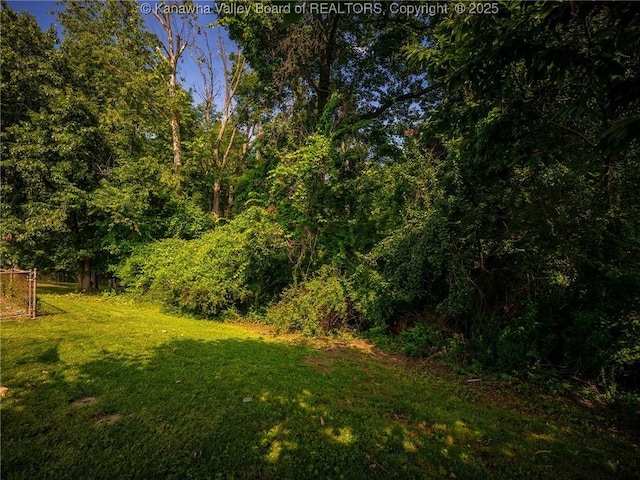 1105 Hollyberry Ln, South Charleston, WV 25309 - view of grassy yard featuring a wooded view