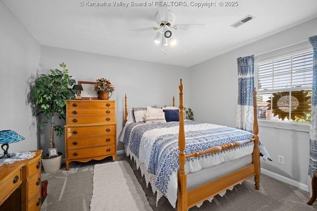 128 Westland Ests, Winfield, WV 25213 - carpeted bedroom featuring ceiling fan and baseboards