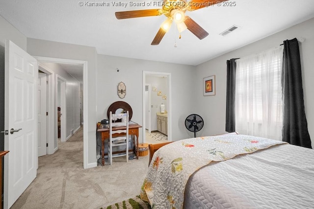 128 Westland Ests, Winfield, WV 25213 - bedroom featuring light colored carpet and ceiling fan
