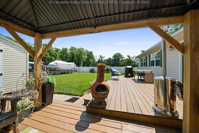 128 Westland Ests, Winfield, WV 25213 - view of wooden deck
