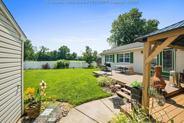 128 Westland Ests, Winfield, WV 25213 - fenced backyard featuring a deck