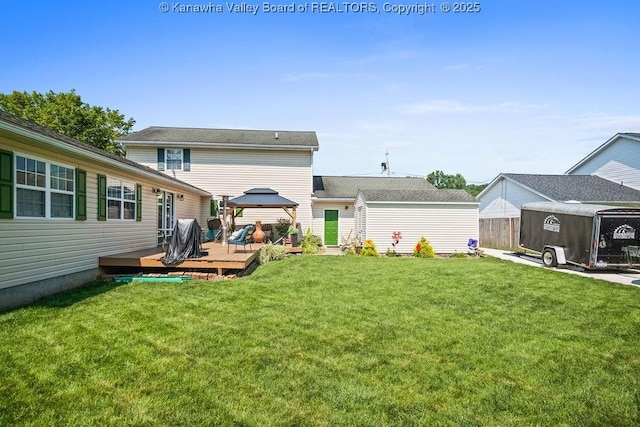 128 Westland Ests, Winfield, WV 25213 - rear view of house with a gazebo and a deck