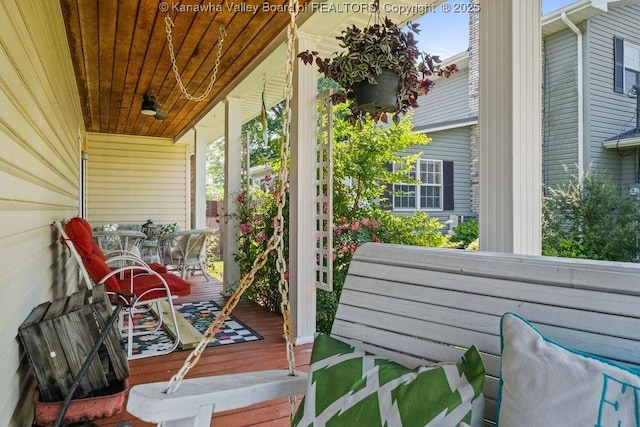 128 Westland Ests, Winfield, WV 25213 - covered porch featuring outdoor dining area