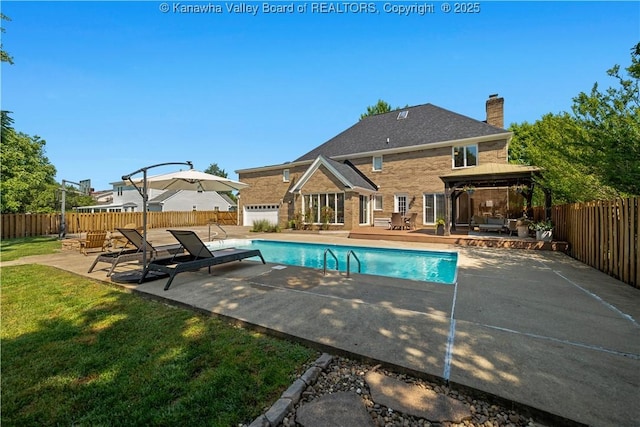 52 Cedar Dr, Hurricane, WV 25526 - view of pool with a gazebo, a patio area, and a fenced backyard