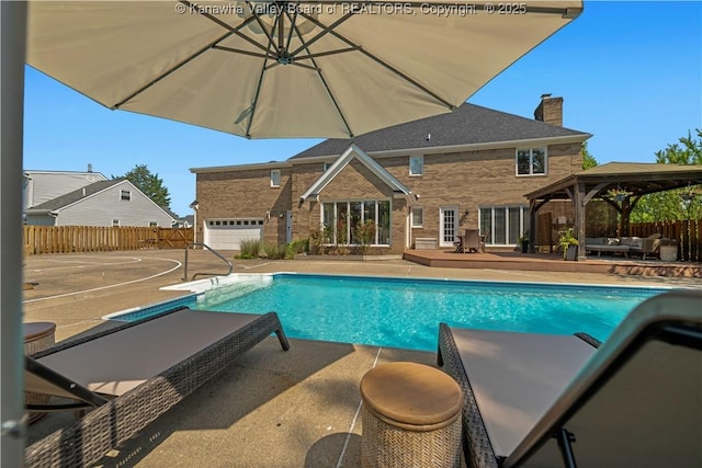 52 Cedar Dr, Hurricane, WV 25526 - view of swimming pool featuring a gazebo and a patio