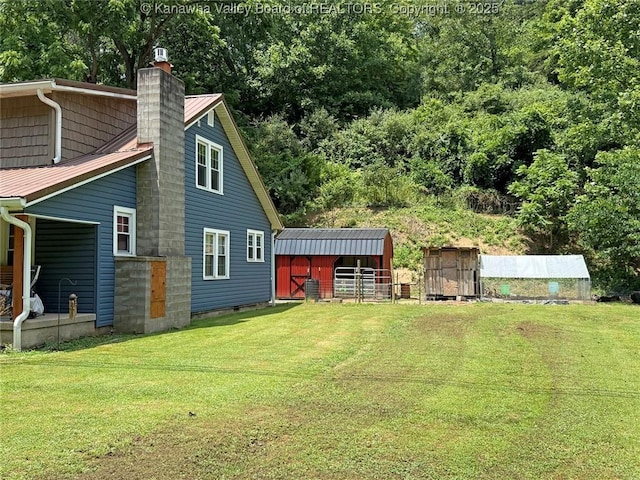 1255 Johns Creek Rd, Milton, WV 25541 - view of green lawn featuring an outdoor structure