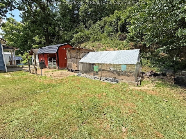 1255 Johns Creek Rd, Milton, WV 25541 - view of green lawn featuring an outbuilding