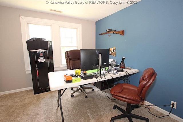 1255 Johns Creek Rd, Milton, WV 25541 - office space with baseboards and light carpet