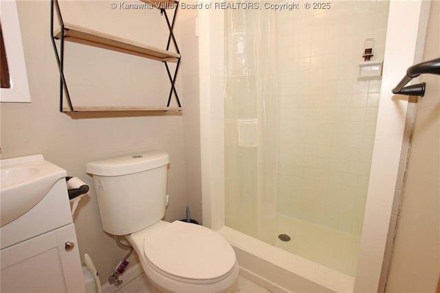 1412 Wilkie Dr, Charleston, WV 25314 - full bathroom featuring a stall shower and vanity