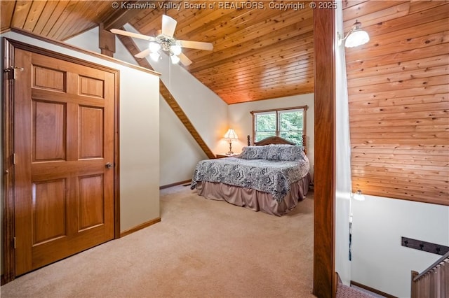 180 Tryphenia Rd, Hurricane, WV 25526 - bedroom with carpet floors and wooden ceiling