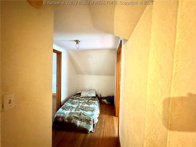 17739 US Route 60, Culloden, WV 25510 - bedroom with wood finished floors and vaulted ceiling