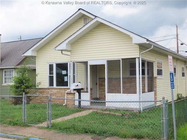 4808 Kentucky St, South Charleston, WV 25309 - bungalow-style house with a fenced front yard and stone siding