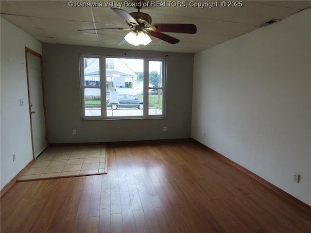 4808 Kentucky St, South Charleston, WV 25309 - unfurnished room with a ceiling fan and light wood-style flooring