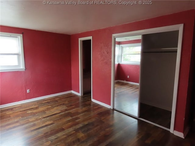 4808 Kentucky St, South Charleston, WV 25309 - unfurnished bedroom featuring dark wood-type flooring and baseboards