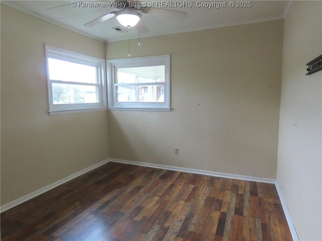 4808 Kentucky St, South Charleston, WV 25309 - spare room with dark wood-style floors and a ceiling fan