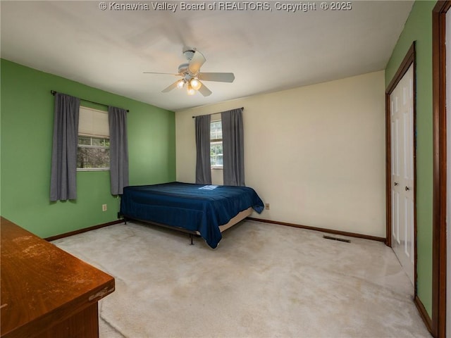 1846 Scott Depot Rd, Scott Depot, WV 25560 - bedroom with carpet floors, a ceiling fan, and a closet