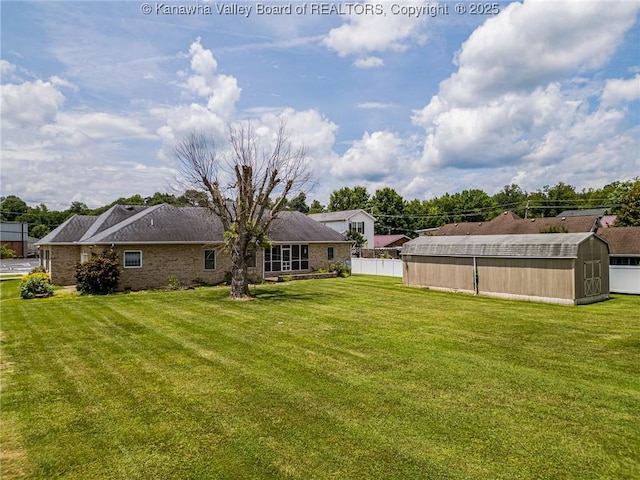 1155 Pike St, Milton, WV 25541 - view of yard featuring a storage unit