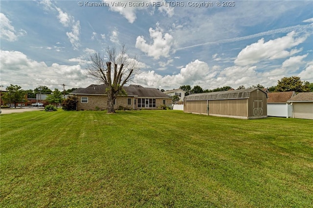 1155 Pike St, Milton, WV 25541 - view of yard with a storage shed