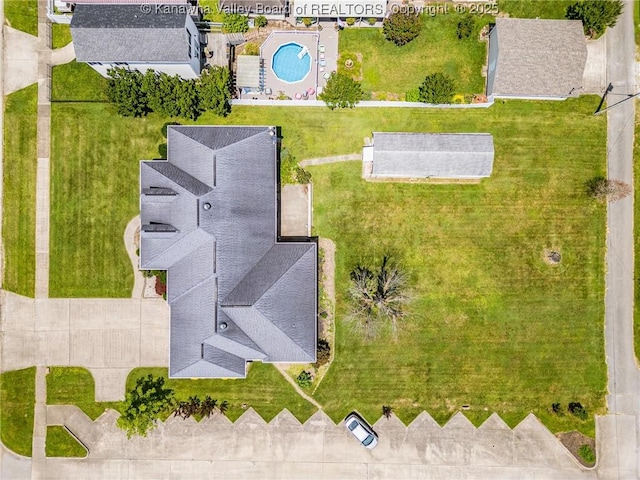 1155 Pike St, Milton, WV 25541 - drone / aerial view of a pool area
