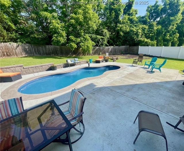 4052 Farmington Dr, Hurricane, WV 25526 - view of pool with a fenced backyard and a patio area