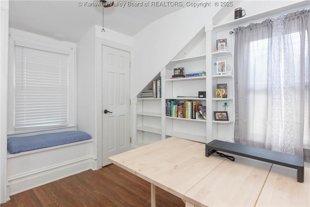 1212 10th St, Huntington, WV 25701 - unfurnished room with wood finished floors and built in shelves
