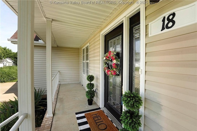 18 Long St, Winfield, WV 25213 - doorway to property with covered porch