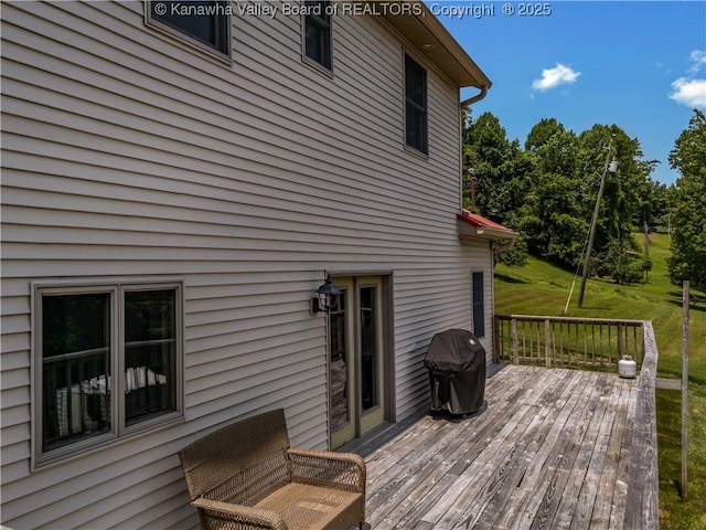 1437 Statts Mills Rd, Ripley, WV 25271 - deck featuring a grill and a yard