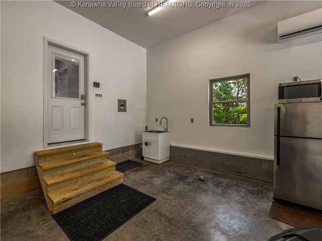 1437 Statts Mills Rd, Ripley, WV 25271 - washroom with a wall mounted AC and a sink