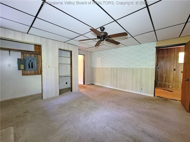 807 Honeysuckle Rd, Elkview, WV 25071 - unfurnished bedroom featuring carpet and wooden walls