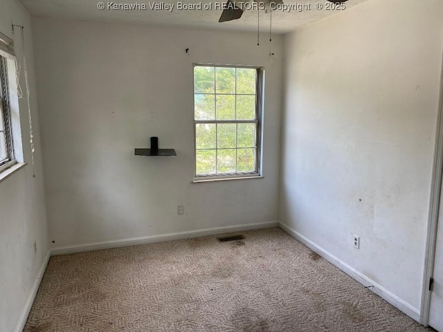 134 Ferguson Ct, Huntington, WV 25701 - spare room with carpet and a ceiling fan