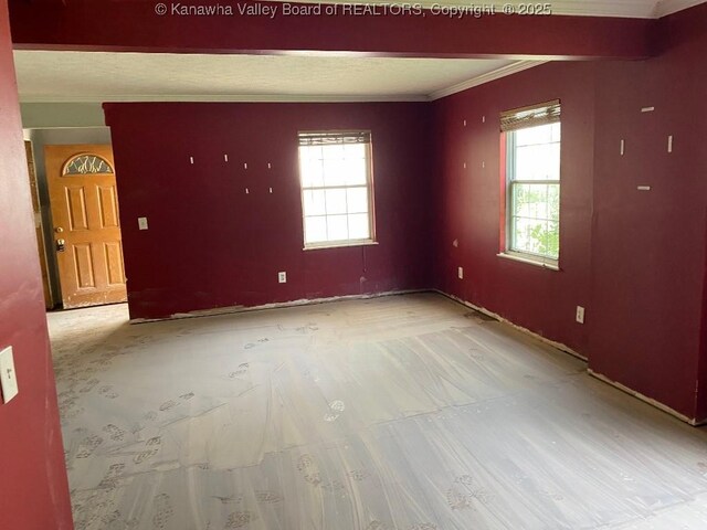 134 Ferguson Ct, Huntington, WV 25701 - spare room with crown molding and light wood finished floors