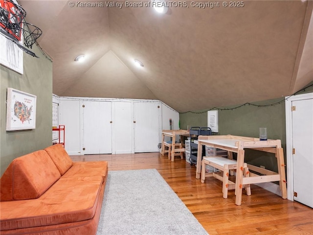 2961 Staunton Rd, Huntington, WV 25702 - bonus room featuring light wood finished floors, lofted ceiling, and recessed lighting