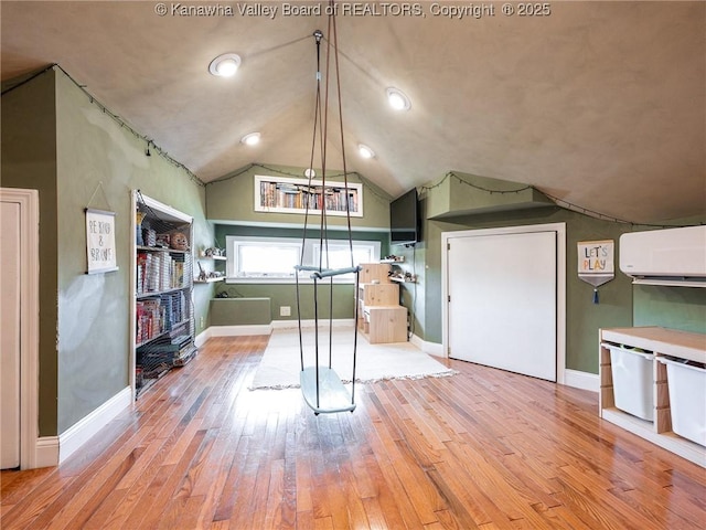 2961 Staunton Rd, Huntington, WV 25702 - bonus room featuring light wood-style flooring, lofted ceiling, and recessed lighting