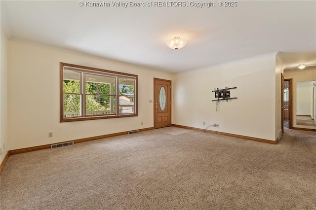33 Shawnee Oaks Dr, Huntington, WV 25705 - empty room featuring carpet floors and crown molding