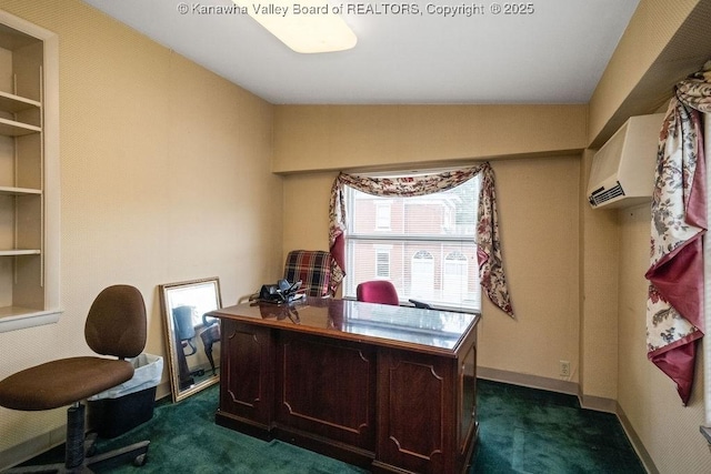 1598 Kanawha Blvd E, Charleston, WV 25311 - office space featuring dark colored carpet and a wall unit AC
