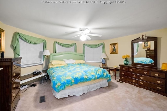 1598 Kanawha Blvd E, Charleston, WV 25311 - carpeted bedroom with ceiling fan