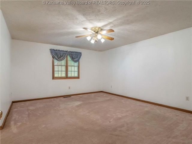 3710 Cambridge Cir, Hurricane, WV 25526 - spare room with ceiling fan, carpet, and a textured ceiling