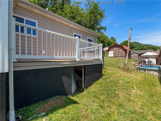 9012 Florida Ave, Marmet, WV 25315 - view of yard with a deck