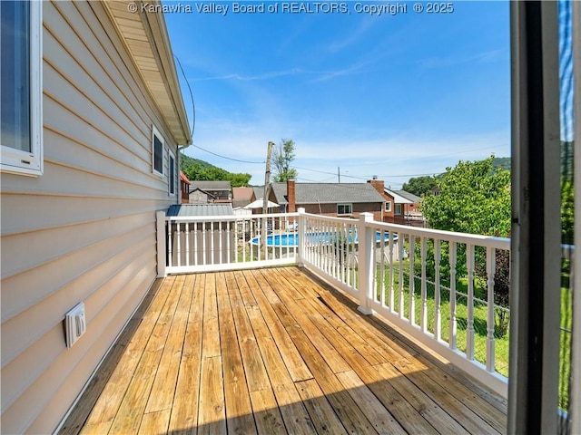 9012 Florida Ave, Marmet, WV 25315 - view of wooden deck