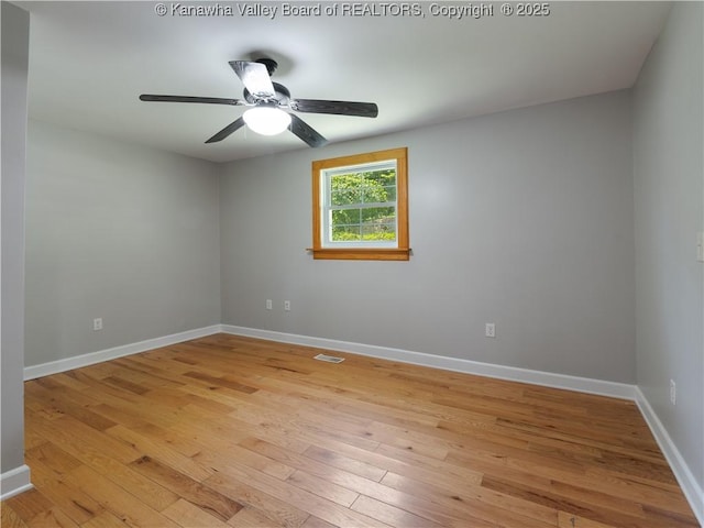 9012 Florida Ave, Marmet, WV 25315 - unfurnished room with light wood-style floors and ceiling fan