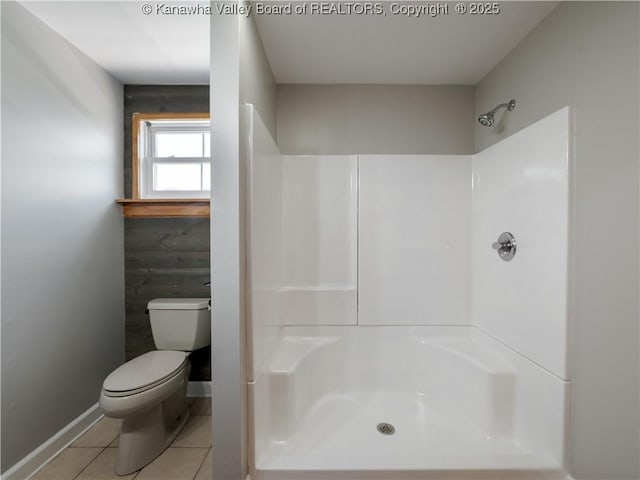 9012 Florida Ave, Marmet, WV 25315 - bathroom with tile patterned flooring and a shower