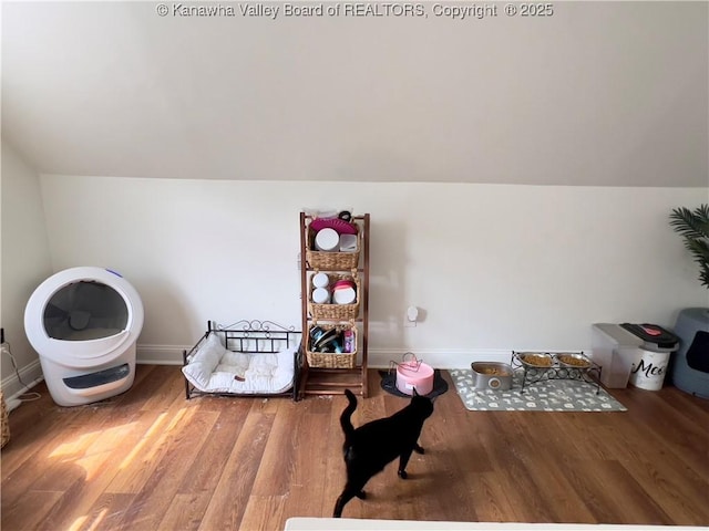602 43rd St SE, Charleston, WV 25304 - additional living space featuring lofted ceiling and wood finished floors