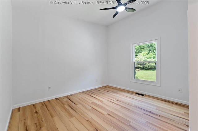815 Chappell Rd, Charleston, WV 25304 - spare room featuring wood finished floors and a ceiling fan