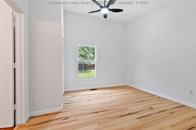 815 Chappell Rd, Charleston, WV 25304 - spare room with ceiling fan and wood finished floors