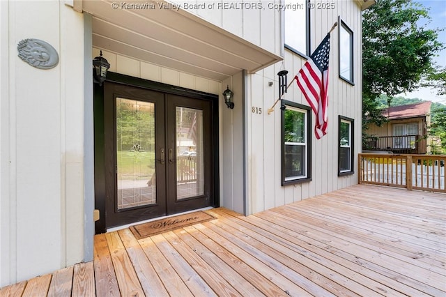 815 Chappell Rd, Charleston, WV 25304 - wooden terrace featuring french doors