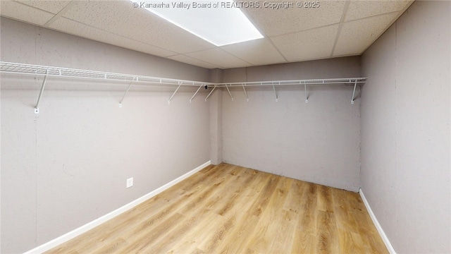 5490 Fisher Bowen Branch Rd, Wayne, WV 25570 - walk in closet featuring a drop ceiling and light wood-type flooring