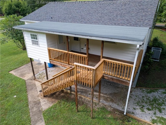 5490 Fisher Bowen Branch Rd, Wayne, WV 25570 - view of front of property featuring a shingled roof and a front yard