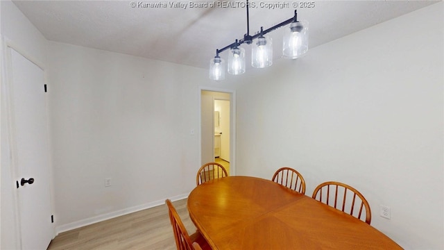 5490 Fisher Bowen Branch Rd, Wayne, WV 25570 - dining area featuring light wood finished floors and baseboards