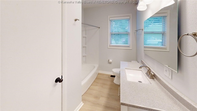 5490 Fisher Bowen Branch Rd, Wayne, WV 25570 - full bath featuring vanity,  shower combination, and wood finished floors